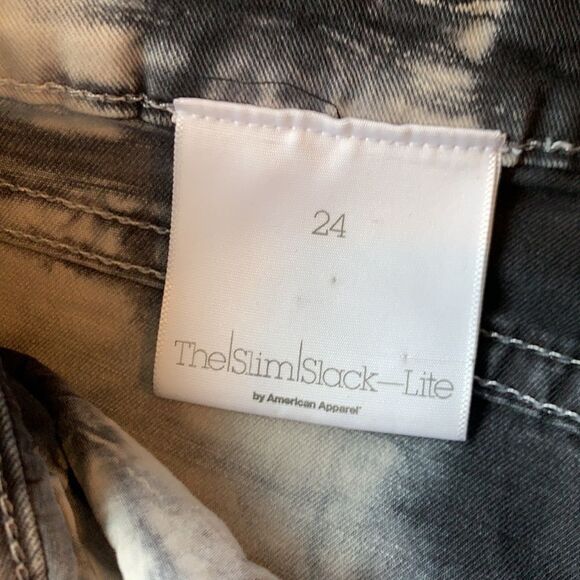 American Apparel The Slim Slack Lite Tie Dye Jeans Size 24 - Picture 5 of 7